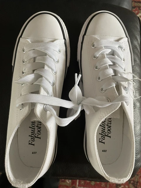 NEW WOMEN S TRAINERS shoes size 4 37 fabulous footwear by george Flats Laceup 6.00 PicClick UK
