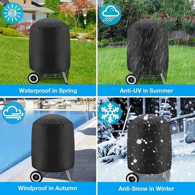 Barbecue Round BBQ Grill Cover For Weber Q1000/Q2000 Series Outdoor Waterproof.