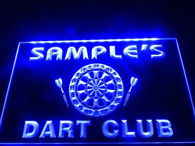 Personalised Custom LED Neon Light Sign Dart Club Beer Bar Pub Wall Art Décor