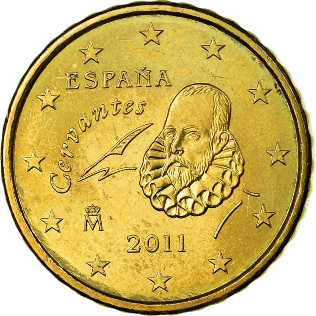 [#700336] Spanien, 10 Euro Cent, 2011, UNZ, Messing, KM:1147