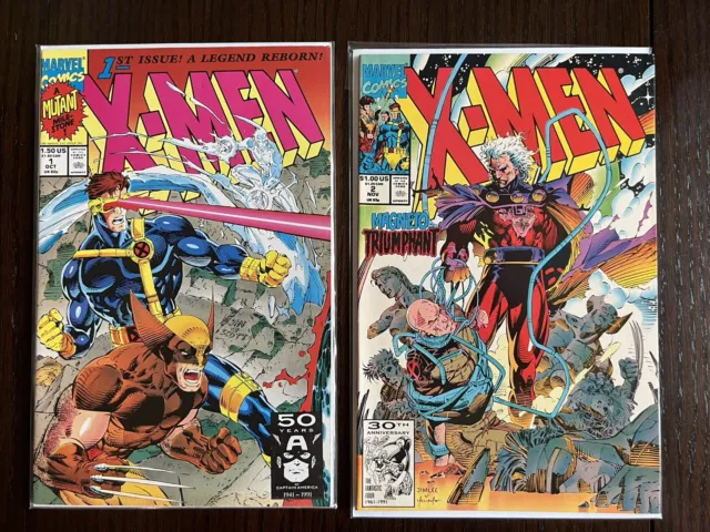 X-Men #1C And #2 Lot (Oct 1991, Marvel) VF/NM - Jim Lee Marvel Comics