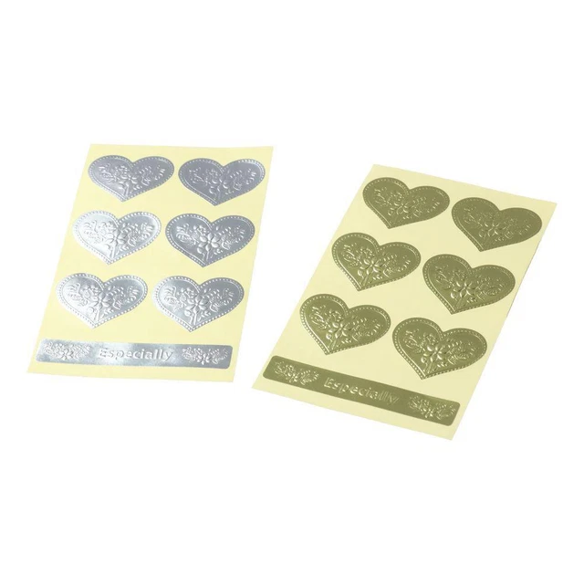 60PCS GOLD/SILVER METALLIC Seal Sticker Paper Decorative Gift Stickers