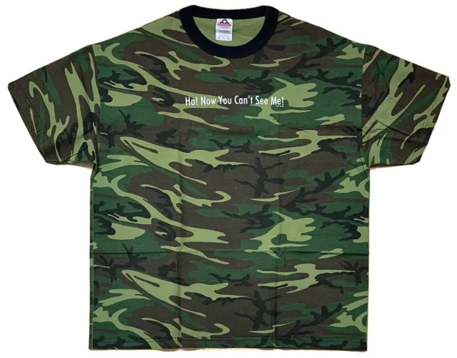 Ha! Now You Can’t See Me! Camouflage T-shirt Size 2XL Excellent Condition XXL