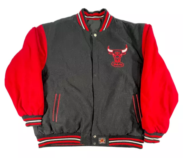 Chicago Bulls JH Design Wool & Leather Reversible Varsity Jacket – Official  Chicago Bulls Store