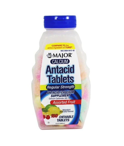 MAJOR CALCIUM ANTACIDS Chewable Tablets with Mixed Fruit Flavors 150
