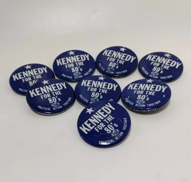 8x 1980 Senator Ted Kennedy for President Button Kennedy for the 80's Pin