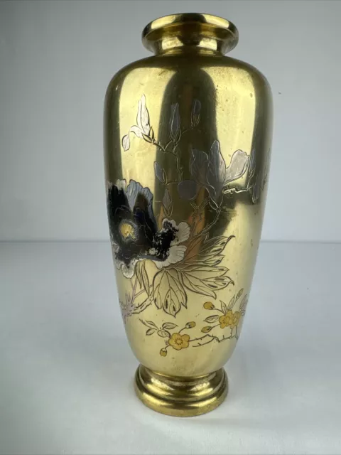 Japanese Posibly Satsuma Pottery Vase Wisteria Birds Kinkozan Finely Decorated