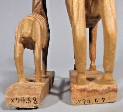 RARE Lot of 2 Colombia Colombian carved Wood Camelids Ex. Newark Museum Coll. 6