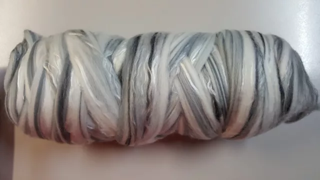 Ashford Tencel & 22 Micron Merino Sliver Undyed 100g TENC2100