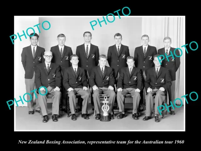 Old Large Historic Photo Of The 1960 New Zealand Boxing Assoc Team Aust Tour