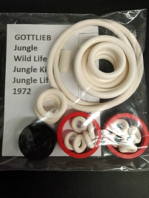 Kit D'Élastiques/Remplacement Pour Flipper Gottlieb Jungle/Wild Live - Neuf