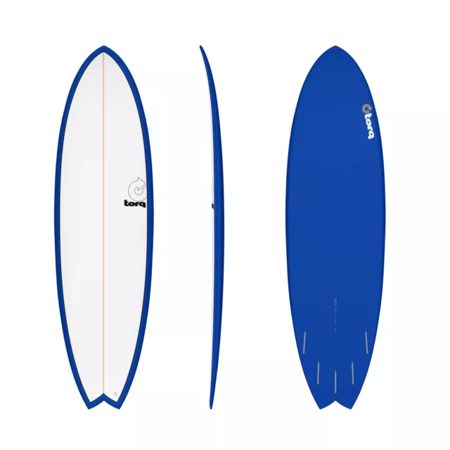 Planche de Surf torq epoxy tet 6.3 fish Bleu Marine Pinline
