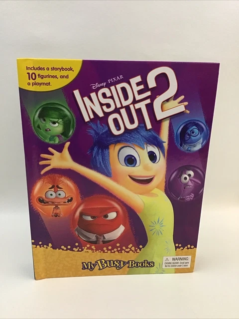 Inside Out Storybook DISNEY PIXAR INSIDE Out 2 My Busy Books Storybook Figurines Playmat ...