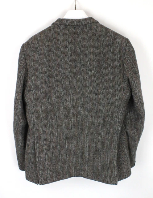 Harris Tweed Giacca Uomo ~ Grande Monopetto Lana con Motivo Foderato 2