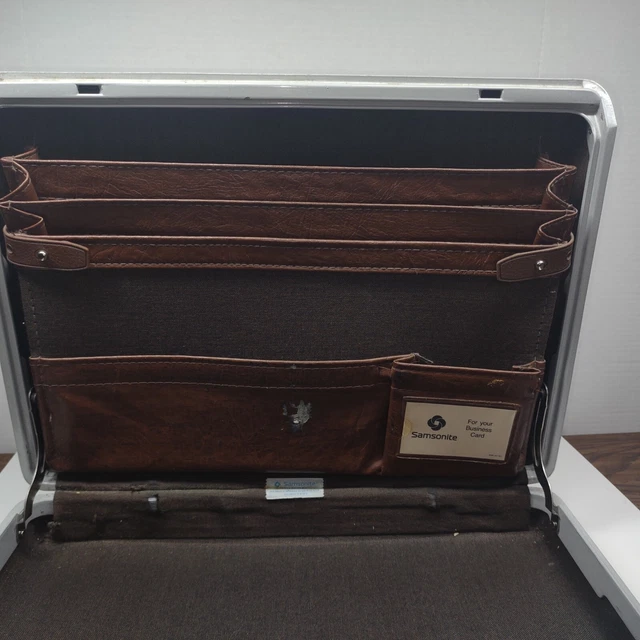 VINTAGE SAMSONITE BRIEFCASE Omega Combination Lock Hard Shell Brown