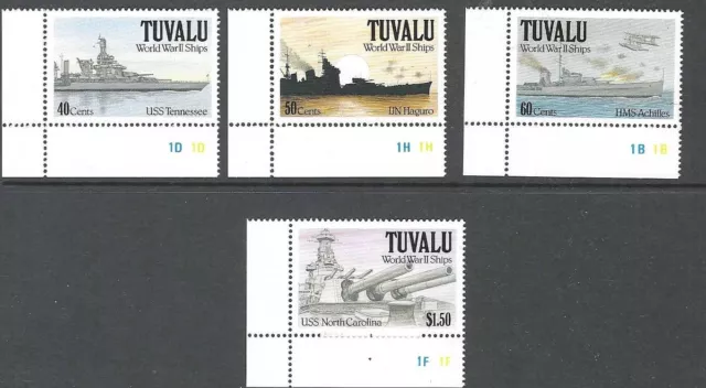 WWII :1991 TUVALU Second  World War Ships series II SG613-6 MNH