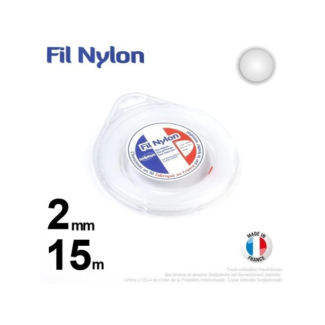 Fil Débroussailleuse 2mm TOTAL Nylon Robuste TALS2001 main image 0