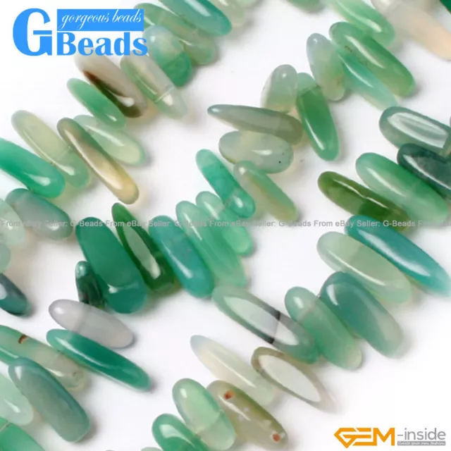 15-20mm Freeform Gemstone Stick Loose Beads For Jewellery Making Strand 15" 3