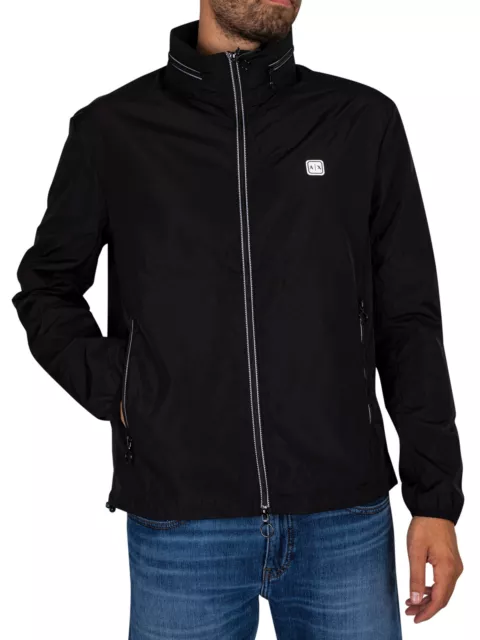 Armani Exchange Men's Woven Blouson Jacket, Black