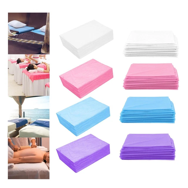 Draps de lit SPA doux tissu non tissé imperméable 80 cm x 180 cm pour salon de