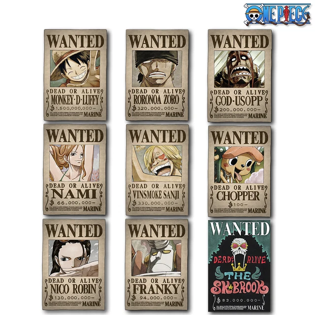 ONE PIECE WANTED Poster Big Mom Arc Ruffy Zoro Nami Sanji Chopper