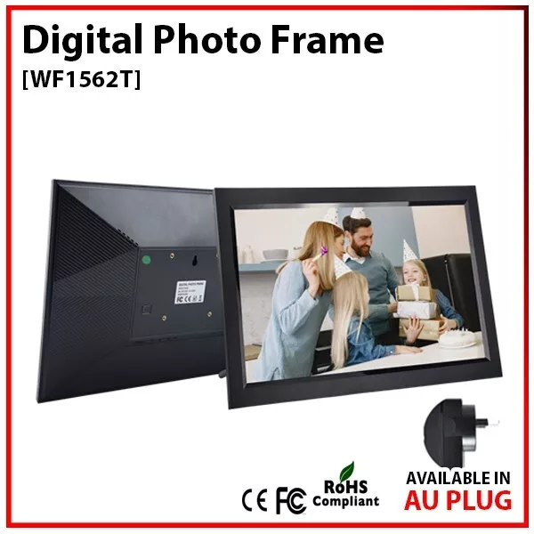 Digital Photo Frame Elegant Wi-Fi Full HD 15.6" Touchscreen 1+32GB Smart Display