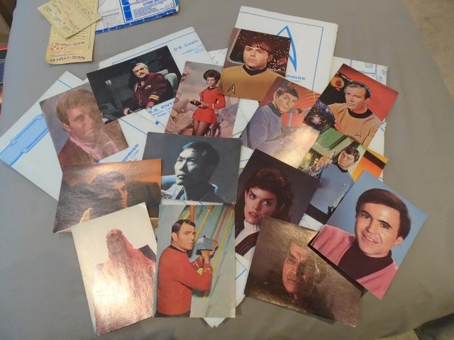 Star Trek U.S.S. Enterprise Blueprints and original cast member photos