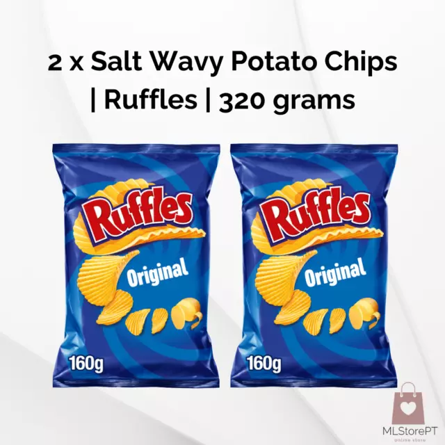 2 x Salt Wavy Potato Chips | Ruffles | 320 grams