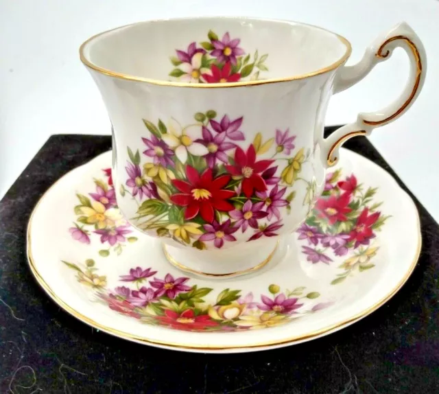 Vintage Paragon Bone China - Cup And Saucer - Flower Festival Pattern