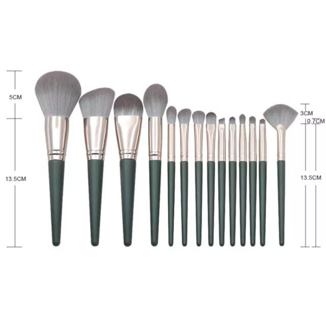 14 Pcs Make-up-Tools Professionelles Make-up-Pinsel-Kit Holzgriff Geschenkset