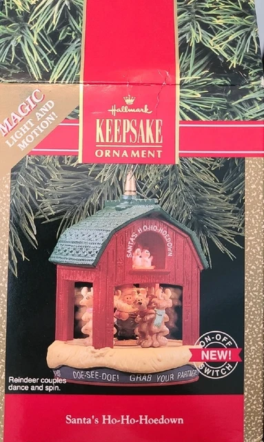 Hallmark Keepsake Motion and Light Santa's Ho-Ho Hoedown. Grab your partner.
