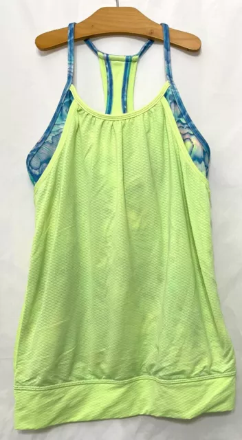 220192 Girls 12 Lululemon IVIVVA Double Dutch Tank Over Built in Bra Top EUC