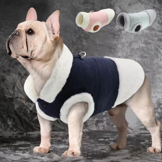 Manteau d'hiver pour chien Chaud Veste Bulldog Français Vêtements Gilet S/M/L/XL