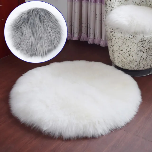Útil funda alfombra artificial lujo alfombra piel de oveja dormitorio
