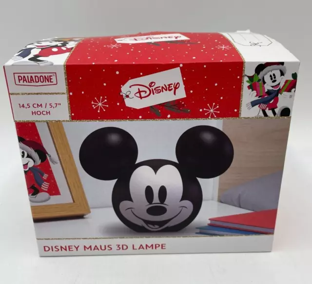 Disney Maus 3D Lampe 14,5cm Nachtlicht Mickey Maus Neu