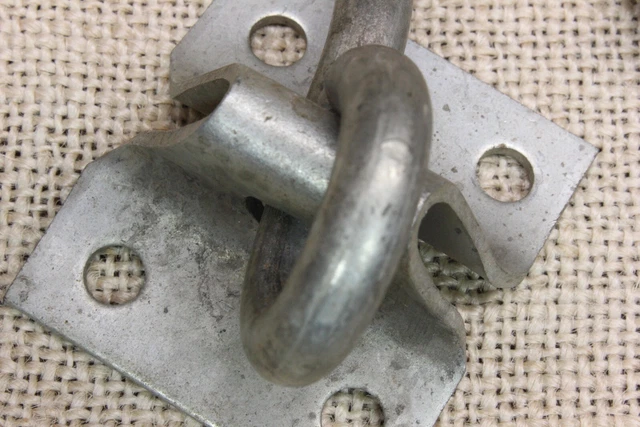 old Swivel Plant Hook Porch steel hanger rustic 1 3/4 X 1 7/8 X 3 3/4” vintage 6