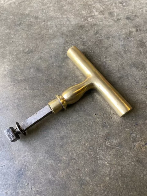 Ancienne poignée de porte en laiton massif,ferrure serrure clenche verrou