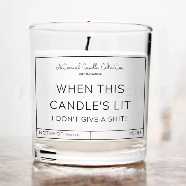 Funny Rude Joke Offensive Candle Gift for Birthday Mothers Day Friend Sister