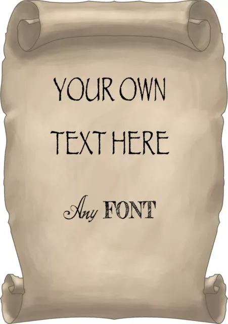 Personalised Your own wording text Quote A4 A5 Poem Custom Sign Print - Scroll 5