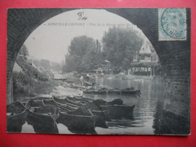 JOINVILLE-LE-PONT  :  La Marne, vue prise du Pont........VO.1905.