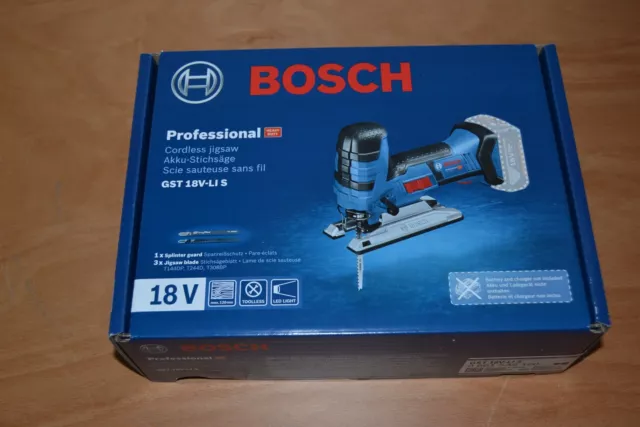 BOSCH Professional GST 18V-Li S - Akku-Stichsäge + 3x Sägeblatt - NEU und OVP