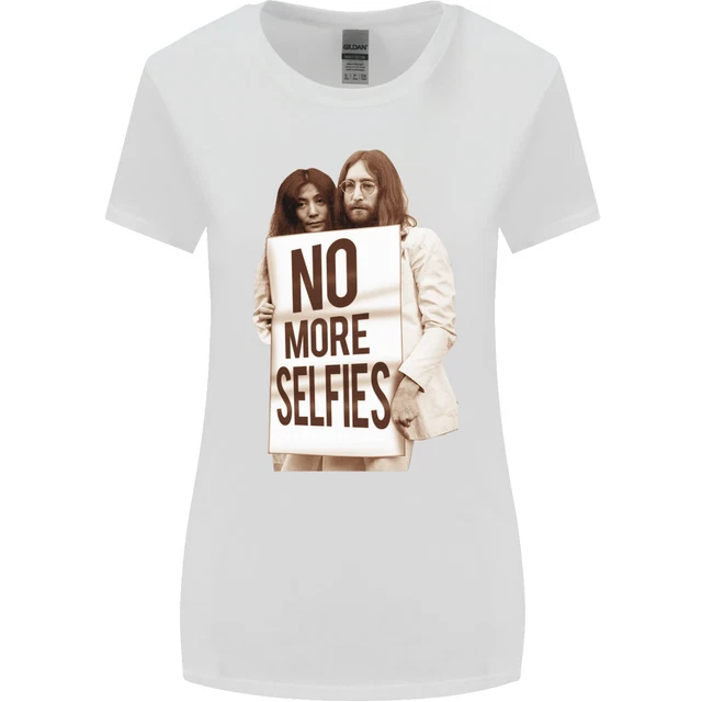 No More Selfie T-shirt donna taglio più largo con fotocamera divertente
