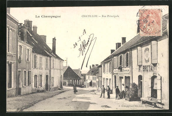 CPA Chatillon, Rue Principale, vue de la rue
