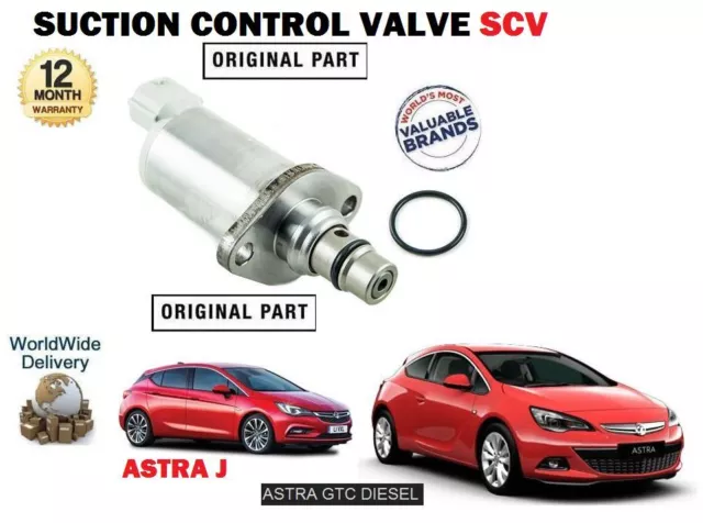 For Vauxhall Opel Astra + Gtc 1.7Cdti 2011-> New Suction Control Valve Scv