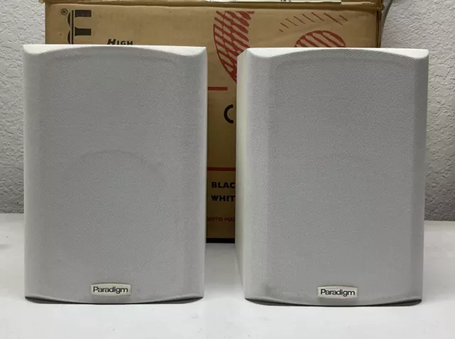 PARADIGM Micro Performance Series Bookshelf Speakers White Set of 2 Works/parts