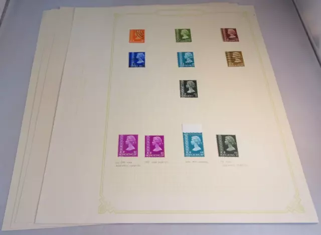 Hong Kong Stamps New & Used Mh Stamps 4 Pages Inc Inverted Watermark See Photos