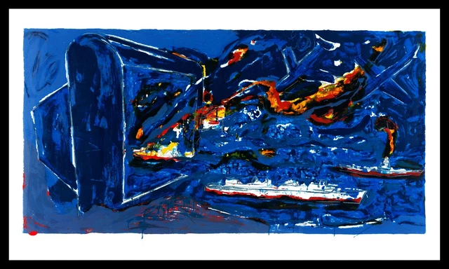MARIO SCHIFANO-  SERIGRAFIA MATERICA cm. 70 x 120