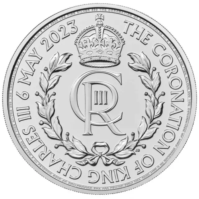 Great Britian 2023 £2 1-oz Silver King Charles III Coronation Royal Cypher BU 2