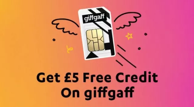 GiffGaff Sim Card 4G & 5G READY with £5 Credit Pay As You Go PAYG NEW Never Used