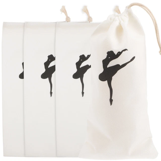 4 Pcs Canvas Drawstring Bag Adulting Gifts Canvas Storage Bag Dance Bag